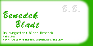 benedek bladt business card